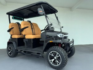 Saddle Black TEKO TROPHY Lithium Golf Cart